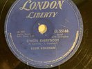 RARE EDDIE COCHRAN C’MON EVERYBODY/DON’T EVER LET ME GO 78 RPM 1958 LONDON LIBER