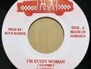 Latisha -I’m Every Woman- EP 7″ Reggae Lovers Rock Cover Sly & Robbie Jamaica