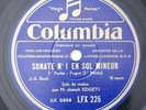 Joseph Szigeti Bach Sonata Solo Violin N°1 French 78RPM Columbia LFX 225/6
