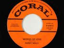 Buddy Holly 45 - Words Of Love/Mailman, Bring Me No More Blues - Coral VG+