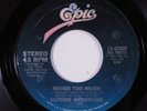 Modern Soul Boogie 45 LUTHER VANDROSS Never Too Much EPIC HEAR c