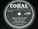 Buddy Holly - That'll be the day (1958 UK Coral 78rpm) EX con