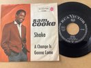 SAM COOKE - SHAKE / A CHANGE IS GONNA COME - GERMAN 7” on RCA VICTOR - 47-8486