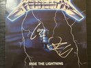 Metallica Ride The Lightning Vinyl LP Signed Kirk Hammett Lars Ulrich
