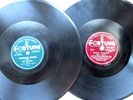 2 FORTUNE RECORDS HILLBILLY 78 RPM RECORDS - SLIM WILLIAMS / ROY HALL