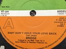 MODERN SOUL BRIDGE BABY DON'T HOLD YOUR LOVE BACK UK ATLANTIC