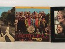 3 Vintage BEATLES Vinyl LPs Mixed Condition Sgt Pepper Abbey Road Let It Be