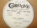 SONNY TERRY Lost Jawbone/Louise GROOVE PROMO G-0015 E+ BLUES 78RPM HEAR