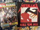 Metallica lot Vinyl Kill Em All and Metal Maniacs Magazine 1989