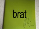 Charli XCX Brat LP With Autograph Black Ice Vinyl Signed Front Jacket New