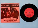 SOCIAL UNREST MAKING ROOM FOR YOUTH 1981 US RED FLUORESCENT SLEEVE VINYL 7