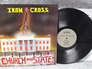 IRON CROSS Church And State 1987 EX  SIGNED LP RARE METAL  Turmoil Records TMR