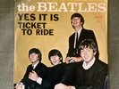 THE BEATLES TICKET TO RIDE YES IT IS 1965 CAPITOL 45 & PICTURE SLEEVE