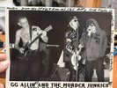 RARE Murder Junkies Signed 8x10 Promo Picture GG Allin Antiseen Ramones