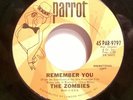 THE ZOMBIES Remember You / Just Out Of Reach '65 Parrot PROMO non-LP tracks