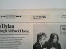 BOB DYLAN BRINGING IT ALL BACK HOME LP  US MILITARY PRESS w/ NAVY TAG