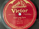 Auld Lang Syne - Julia Culp 78 RPM Victor Single Sided Red Seal Pre-WWI NEW YEAR