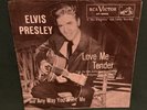 Elvis Presley RCA 47-6643 Love Me Tender 45 Black/White Sleeve 1956 NM