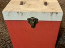1960's Rock Red METAL Portable Double 45 Carrying Case - Holds 25+