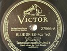 Tommy Dorsey Frank Sinatra 78 Victor - Blue Skies / Back Stage at Ballet