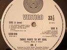 Dr Z LP Three Parts To My Soul UK Vertigo 1st Press PROG PLEASE READ DESCRIPTION