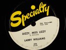 LARRY WILLIAMS: dizzy, miss lizzy / slow down SPECIALTY Single 78 RPM