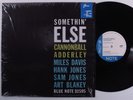 CANNONBALL ADDERLEY Somethin' Else BLUE NOTE LP VG++ 2008 reissue w/ CD SHRINK h