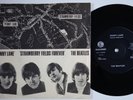 BEATLES Penny Lane / Strawberry RARE  SOLID CENTRE Denmark 45 danish MAP SLEEVE