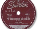 Super Rare 1959 PAUL ANKA Rock’n Roll 78 RPM Record Put Your Head on my Shoulder