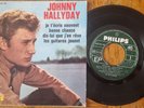 JOHNNY HALLYDAY EP PHILIPS POCHETTE PAPIER  JE T'ECRIT RABATS ARRONDIS SPP PARIS