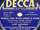 Pinocchio Cliff Edwards When You Wish Upon a Star Walt Disney Decca 78 RPM