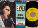 ELVIS PRESLEY ONLY BELIEVE / LIFE RARE 1971 YELLOW LABEL PROMO PIC SLV 47-9985
