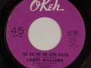 LARRY WILLIAMS: You Ask For One Good Reason US Okeh Northern Soul OG 45 HEAR