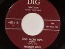 PRESTON LOVE: Dog Faced Boy US Dig California ’56 R&B Johnny Otis 45 HEAR