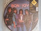 BON JOVI Slippery When Wet 1986 Picture Disc Hype Sticker Vinyl LP Album