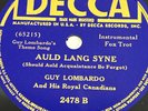 78RPM Decca 2478 Guy Lombardo (Original) Auld Lang Syne / St. Louis Blues
