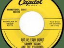 SAMMY HAGAN & VISCOUNTS Out of Your Heart / Smoochie Poochie 45rpm Capitol 1957