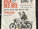 DICK & DEE DEE-RARE Promo Picture Sleeve Swing w/ the New TRIUMPH MOTORCYCLE Ad