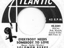 SOLOMON BURKE Looking For My Baby/Everybody Needs northern soul PROMO 45 HEAR