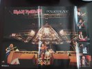 Iron Maiden Powerslave Orig 1984 Japan Vinyl LP Large Live Shot Promo Poster EX