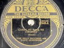 The Mills Brothers & Louis Armstrong : Carry me back...78 RPM JAZZ DECCA 02445