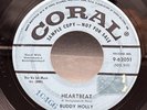 BUDDY HOLLY  HEARTBEAT / WELL... ALL RIGHT ROCK 45 PROMO COPY CORAL RECORDS