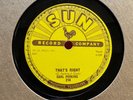 78Rpm Rockabilly, Carl Perkins 'That's Right / Forever Yours' US Sun E