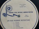 Federal Civil Defense Administration Air Raid Warning Vinyl 50s Cold War Rare