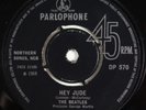 BEATLES Hey Jude RARE UK EXPORT 45 Parlophone DP 570 Revolution HEAR