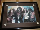 KISS 1977 AUTOGRAPHED CENTERFOLD SIGNED BY ALL MATTED AND FRAMED love gun alive