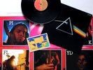 PRISTINE ORIGINAL 1973 PINK FLOYD DARK SIDE OF THE MOON VINYL LP POSTER STICKER