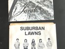 2 ORIGINAL SUBURBAN LAWNS 45 RPM GIDGET GOES TO HELL JANITOR SUE TISSUE  1979-80