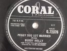Buddy Holly PEGGY SUE GOT MARRIED 78rpm UK CORAL Q72376 1st Press ROCK N ROLL