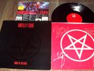 ALL 4 SIGNED MOTLEY CRUE SHOUT AT THE DEVIL LP TOO FAST FOR LOVE LEATHUR RECORDS